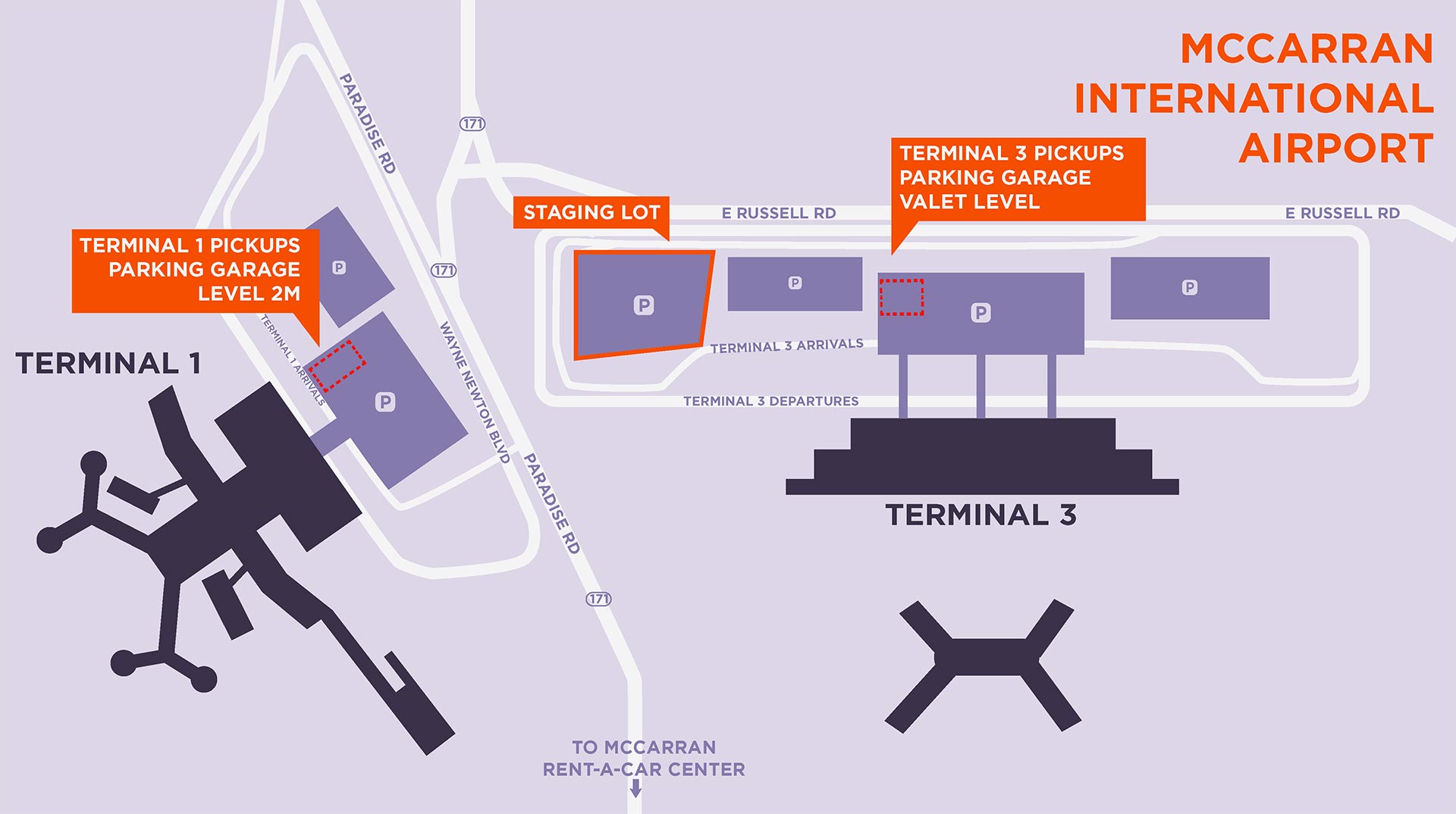 airport Las Vegas terminal 3 map