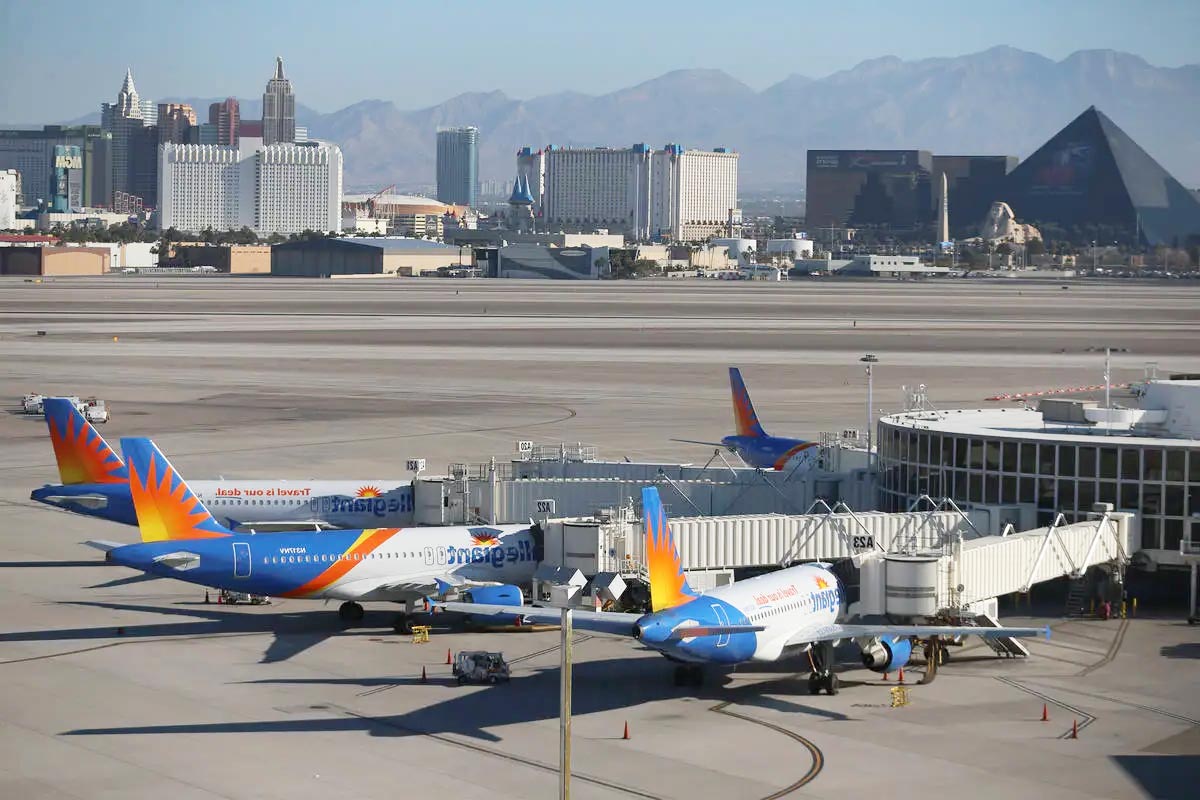 Allegiant arrivals terminal at Las Vegas Airport
