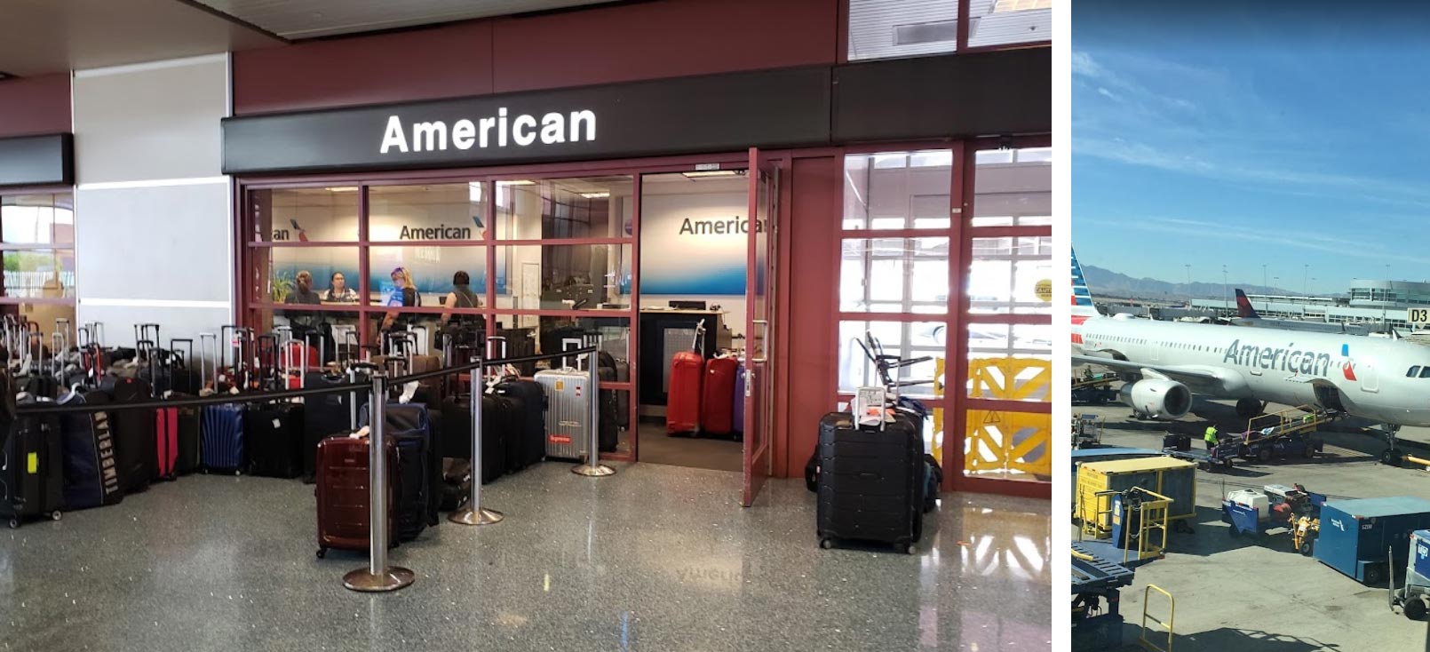American Airline at McCarran Airport: check-in