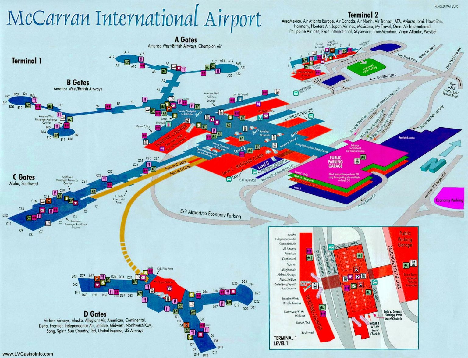 las vegas airport terminal map airlines        <h3 class=