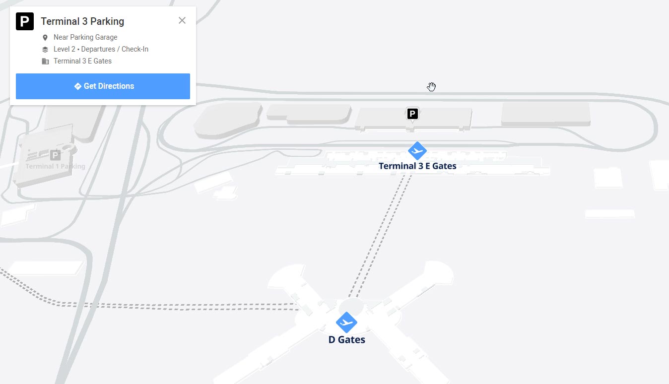 McCarran Airport parking at terminal 3 map
